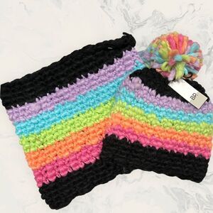NWT Bundle Winter Hat/ Beanie and  Neck  Warmer - Multicolor - One Size
